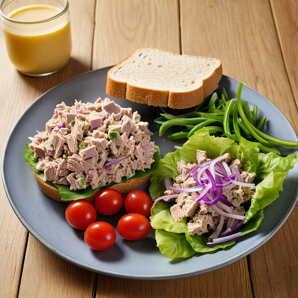 Tuna Salad Sandwich with Vegetable Sides