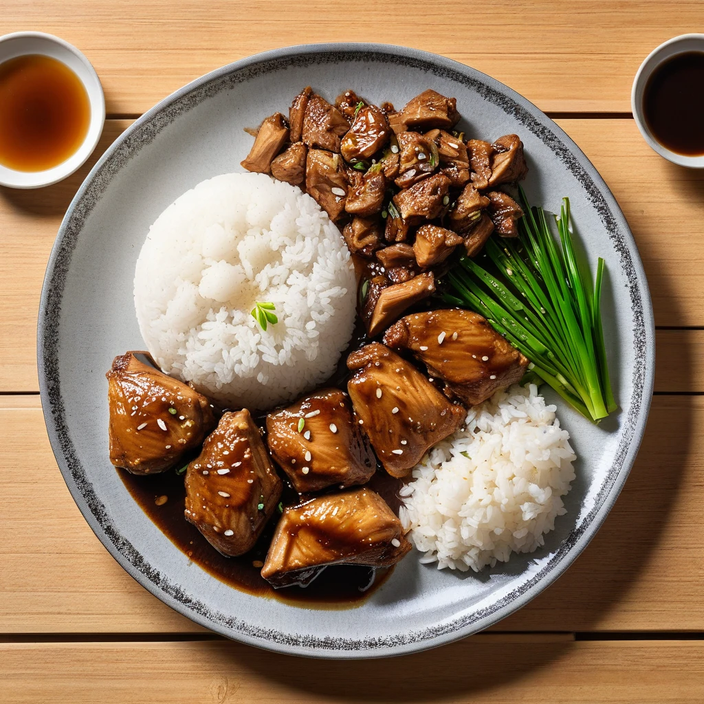 Chicken Adobo with Steamed Rice