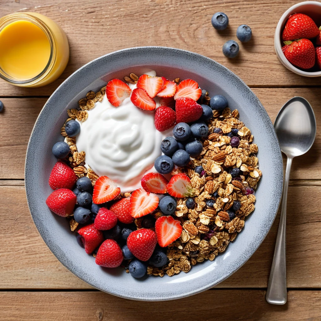 Greek Yogurt Parfait with Berries and Granola