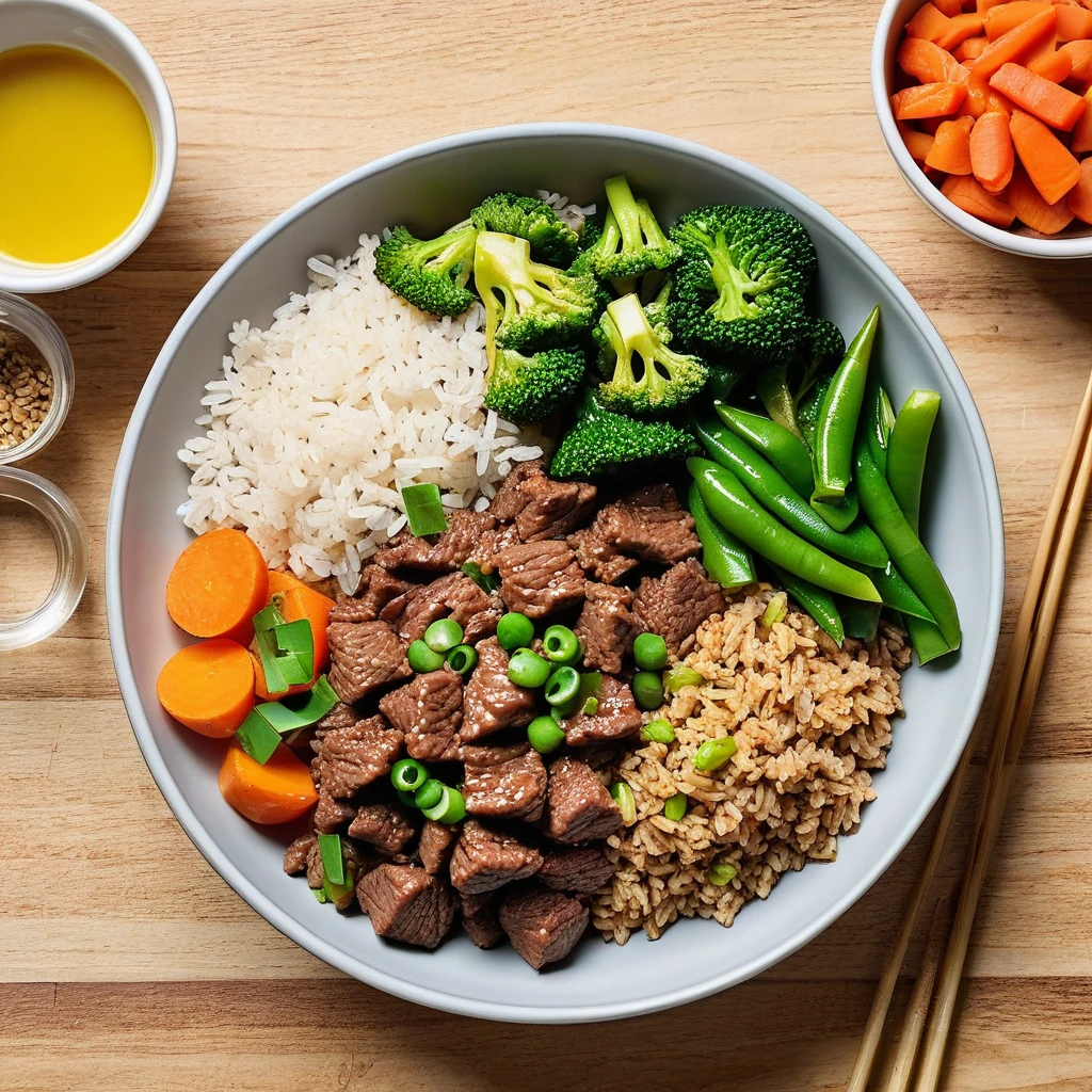 Beef and Vegetable Stir-Fry Bowl