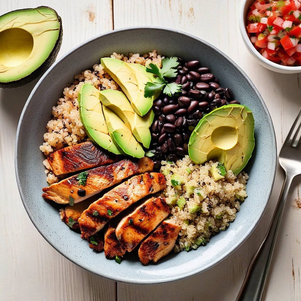 Spicy Chicken Quinoa Bowl