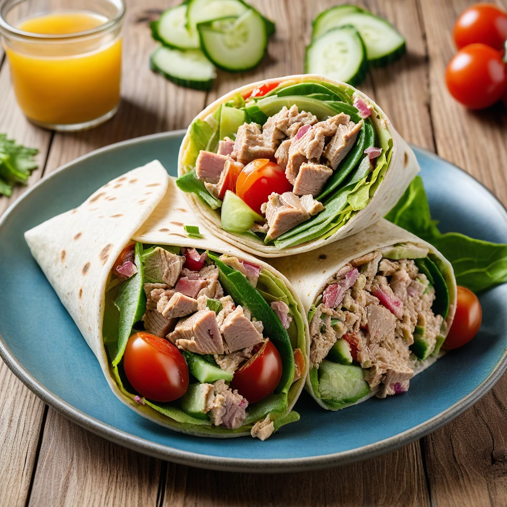 Mediterranean Tuna Salad Wrap
