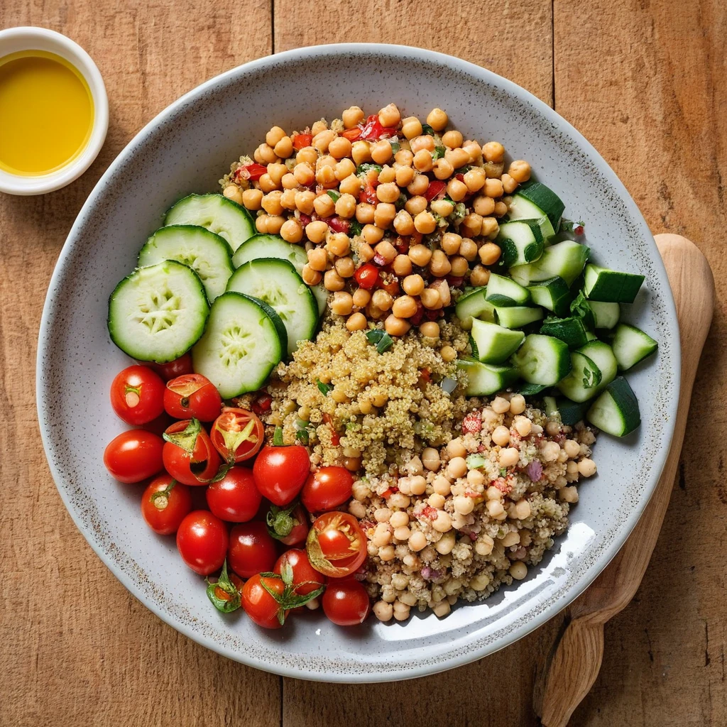 Organic Quinoa and Chickpea Salad