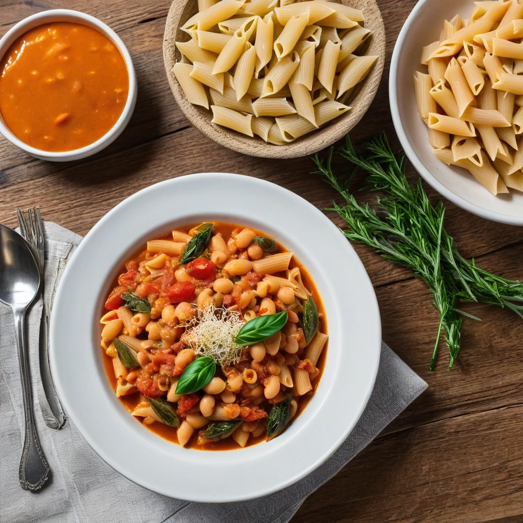 Pasta e Fagioli con Verdure