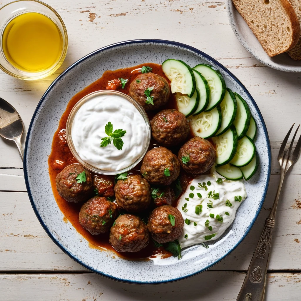 Turkish Lamb Meatballs with Greek Yogurt