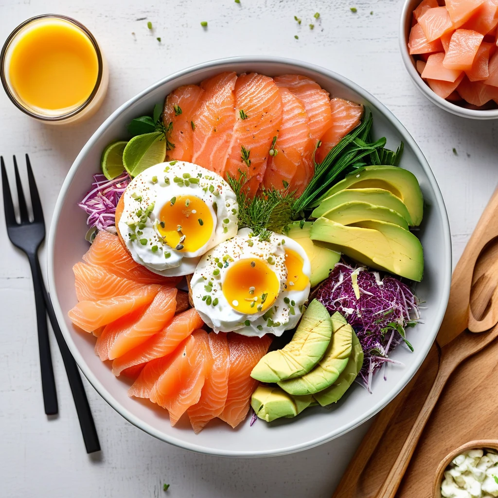 Protein-Rich Smoked Salmon Bagel Bowl