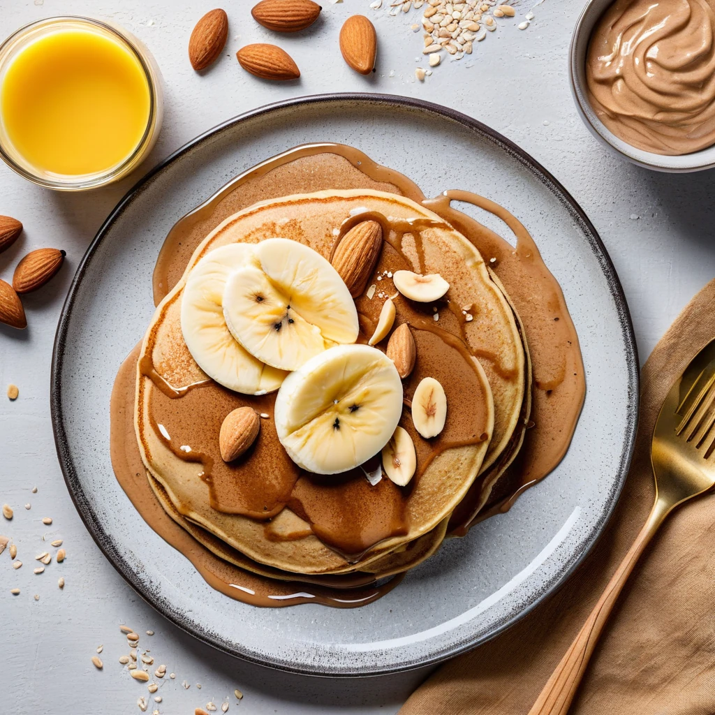 Protein Pancakes with Almond Butter and Banana