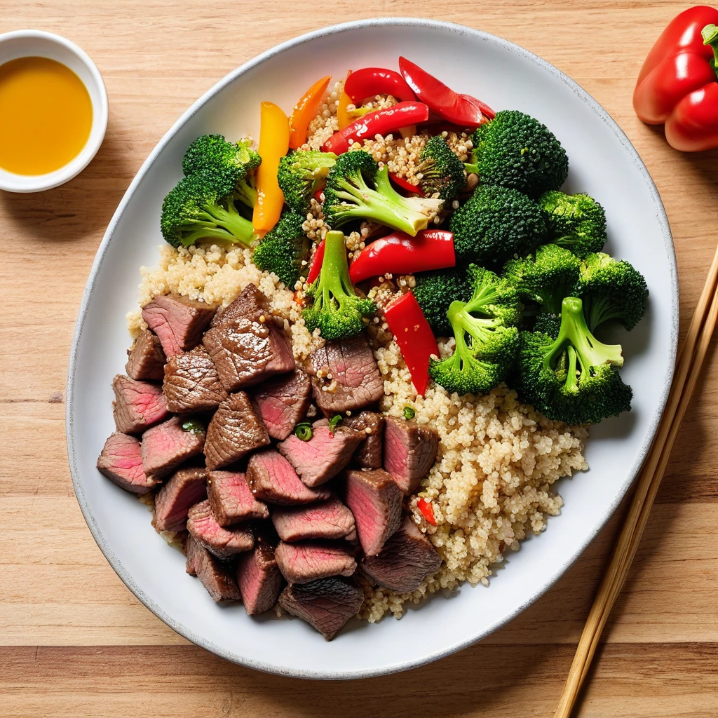 Beef Sirloin Stir-Fry with Quinoa