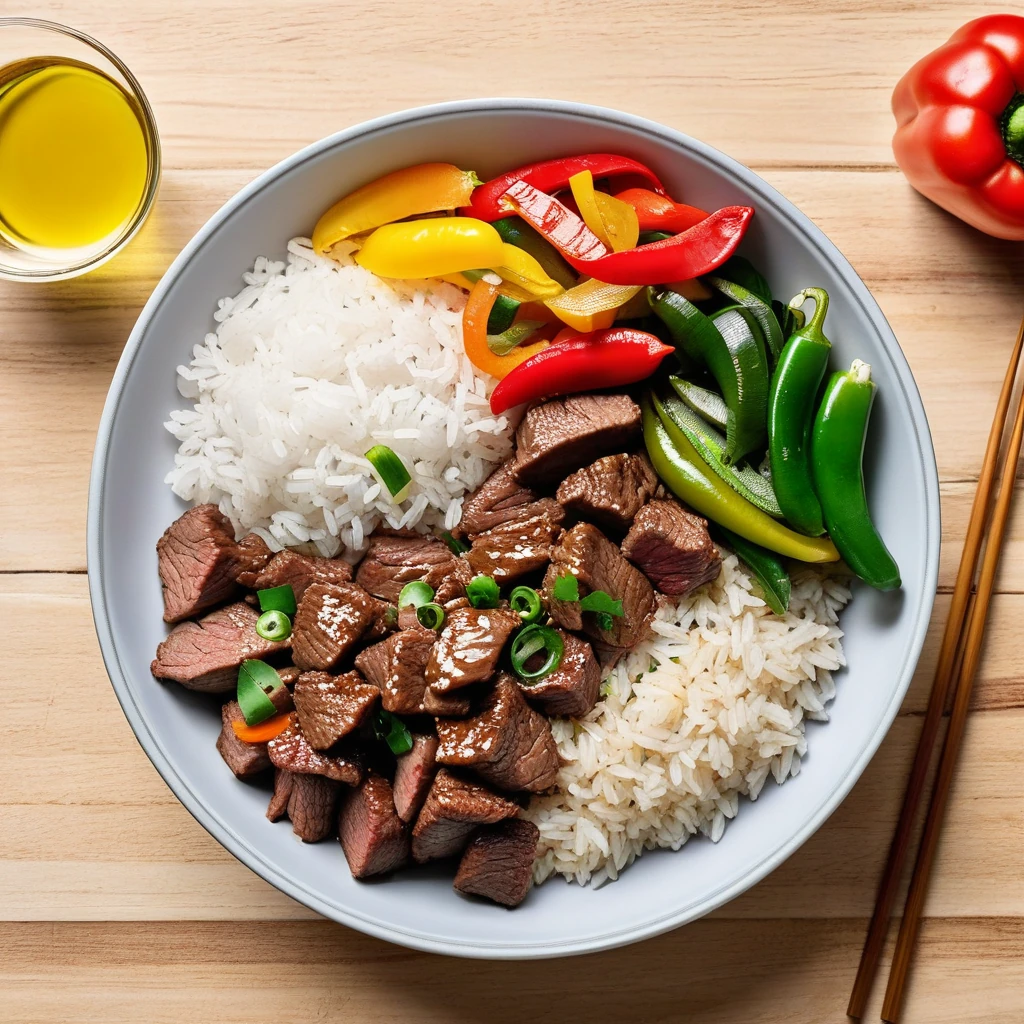 Beef Stir-Fry Bowl with Rice