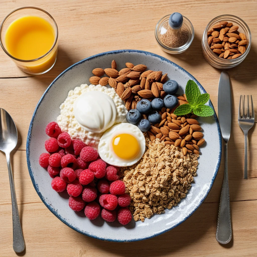 Proteinreicher Haferbrei mit Beeren und Nüssen