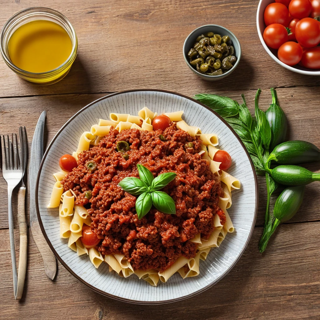 Lean Ground Beef Pasta with Tomato Sauce