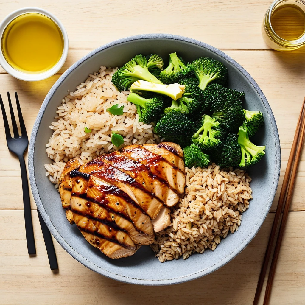 Grilled Chicken and Brown Rice Bowl