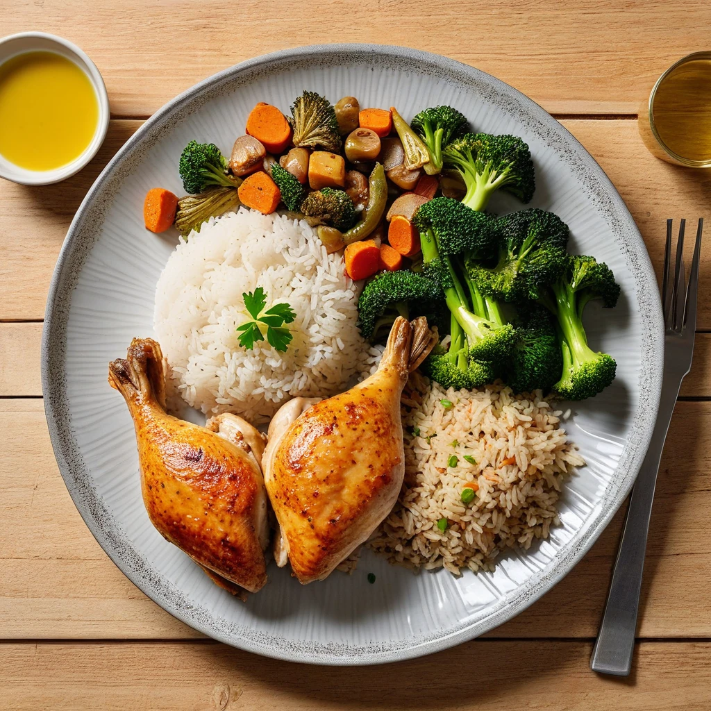 Poulet aux légumes et riz