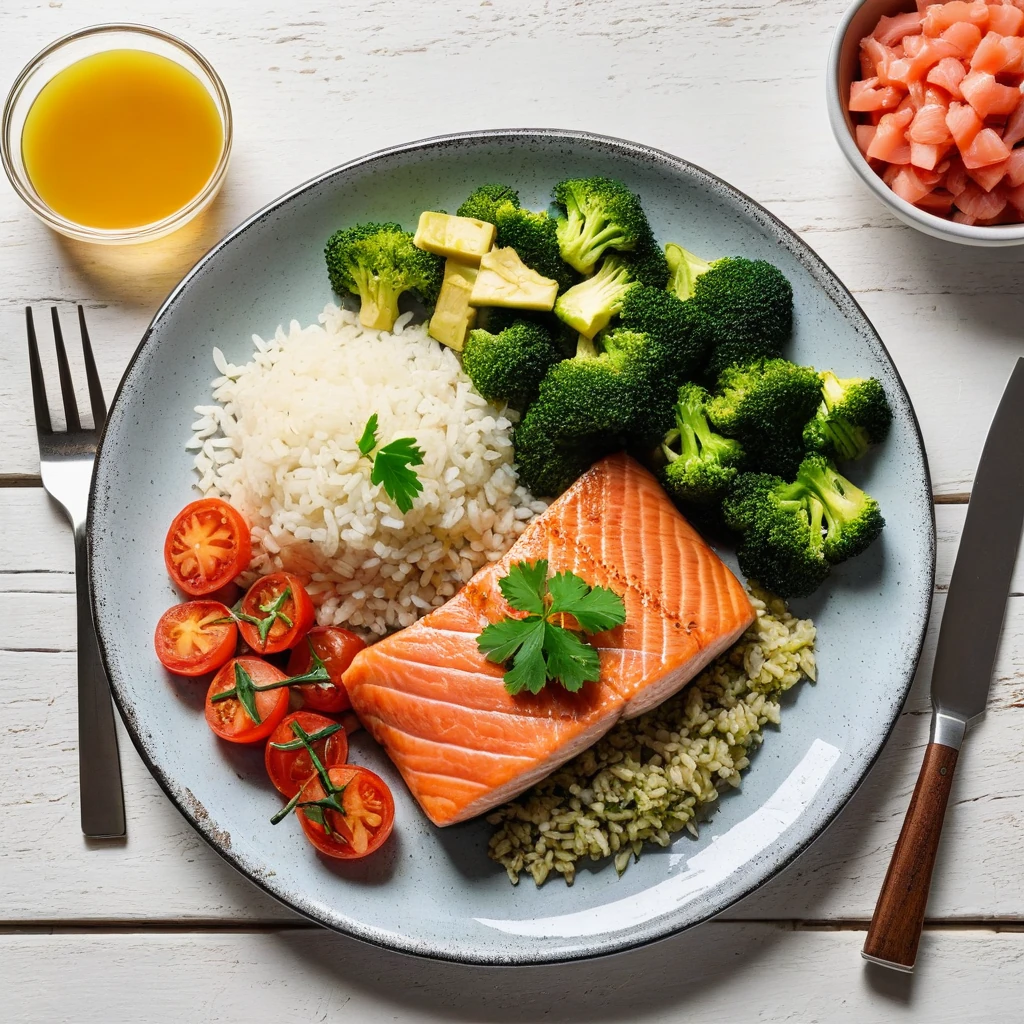 Salmón a la Mantequilla con Verduras Salteadas