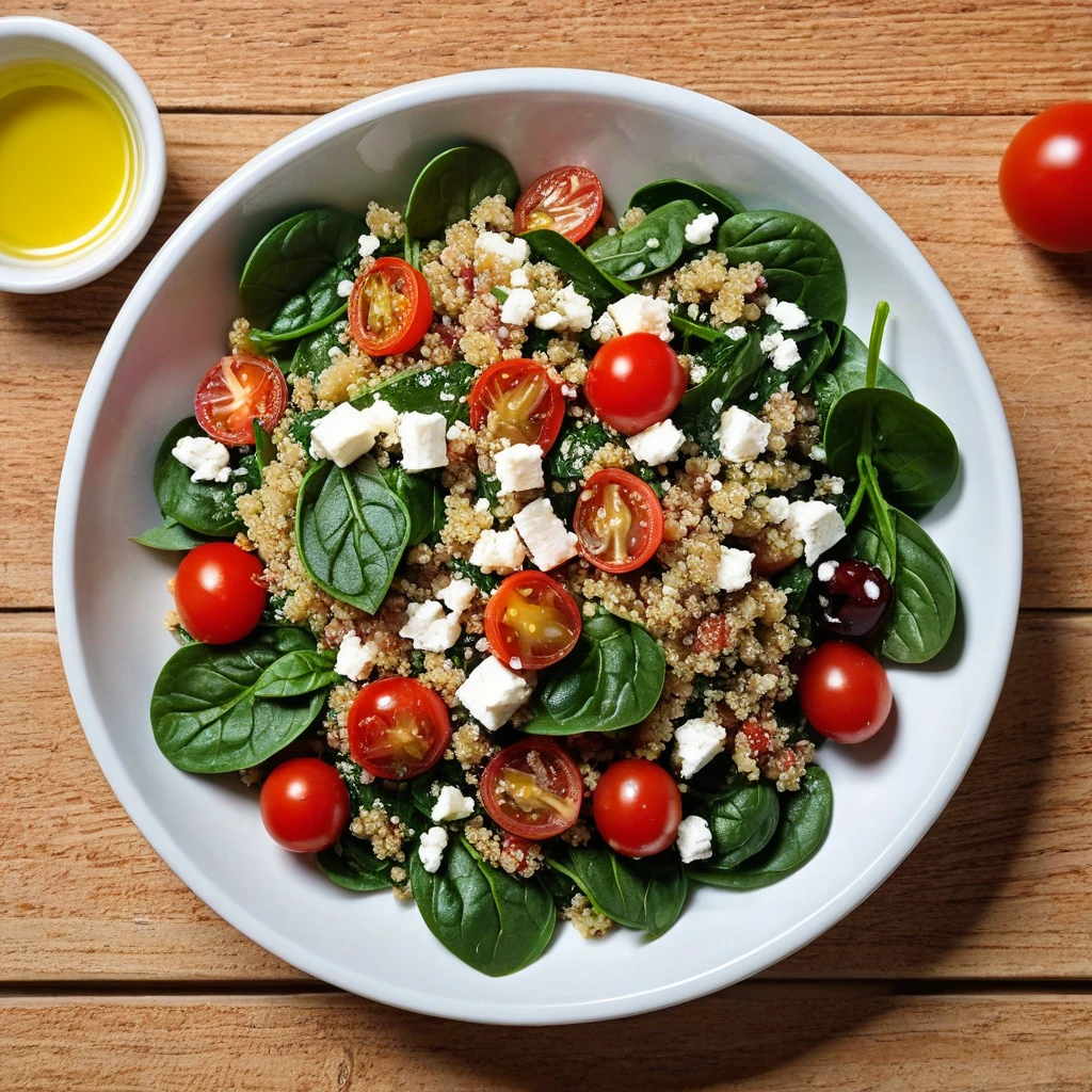 Organic Quinoa and Spinach Salad