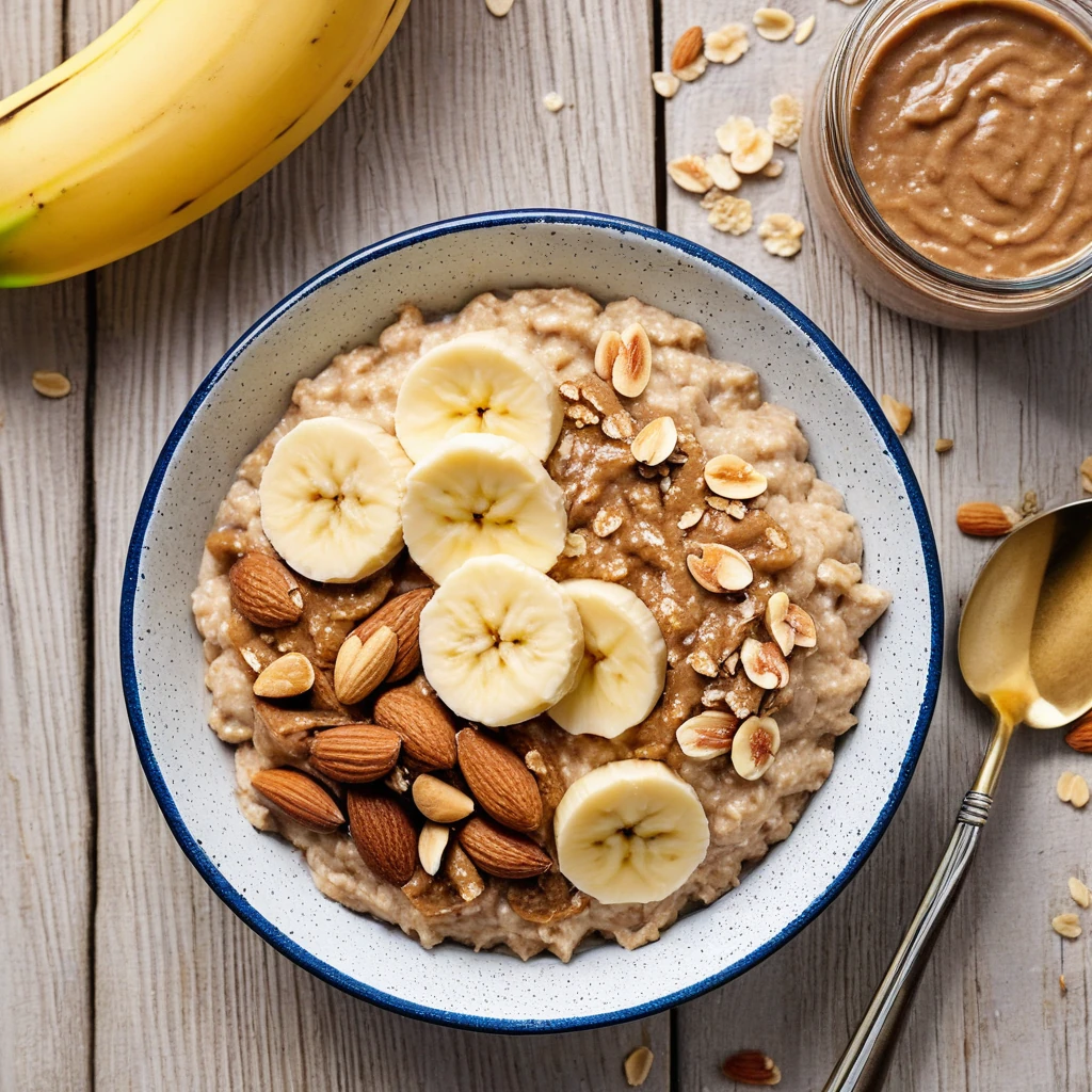 Oatmeal with Banana and Almond Butter