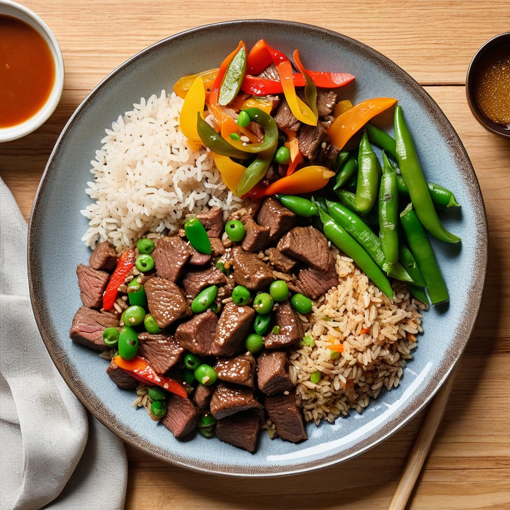 Beef and Vegetable Stir-Fry with Brown Rice