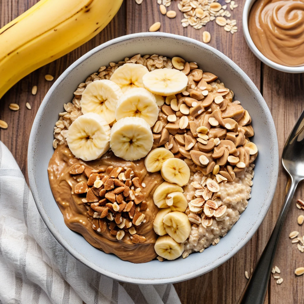 Peanut Butter Banana Oatmeal Bowl
