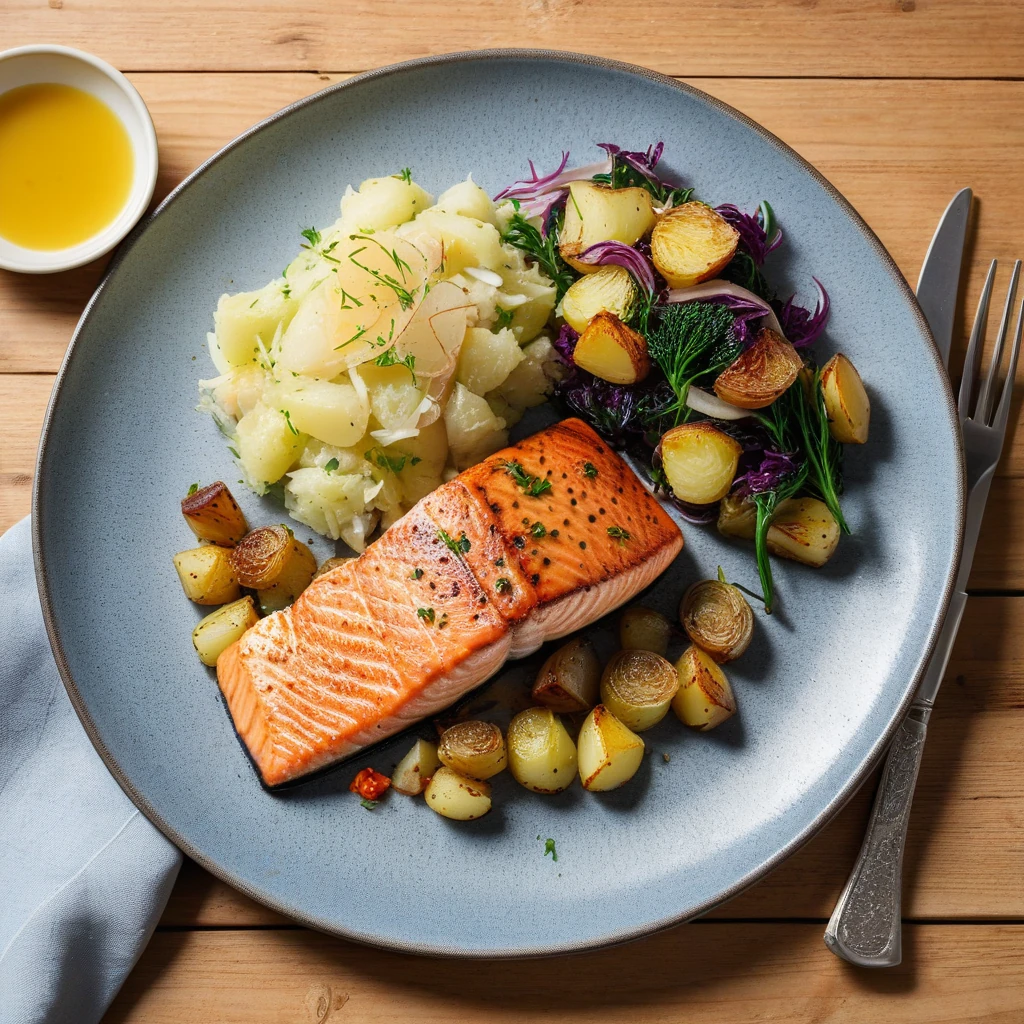 Pan-Seared Salmon with Bubble and Squeak