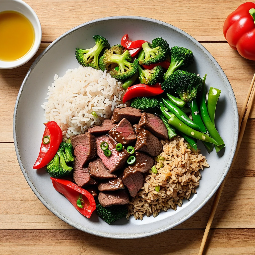 Lean Beef and Vegetable Stir-Fry with Brown Rice
