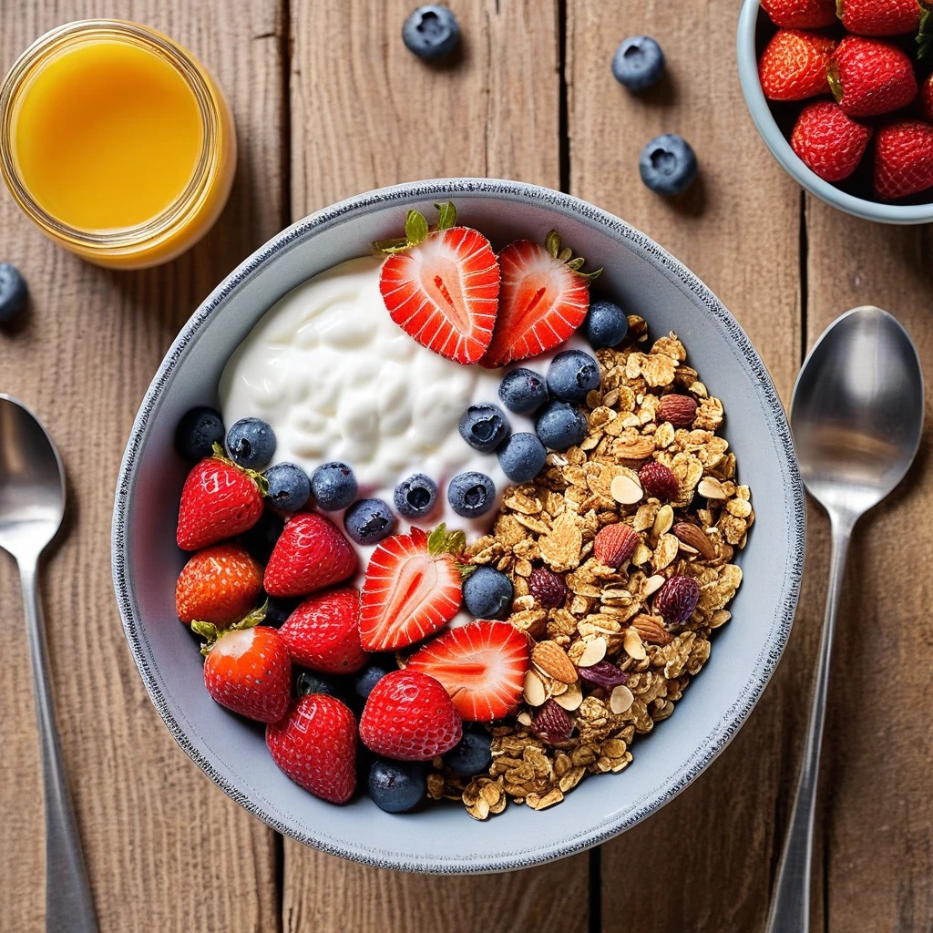 Greek Yogurt Berry Bowl with Granola