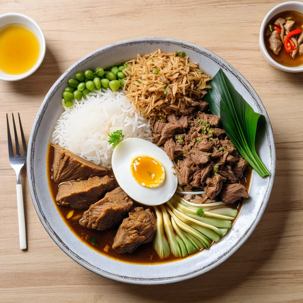 Soto Ayam Lengkap dengan Perkedel