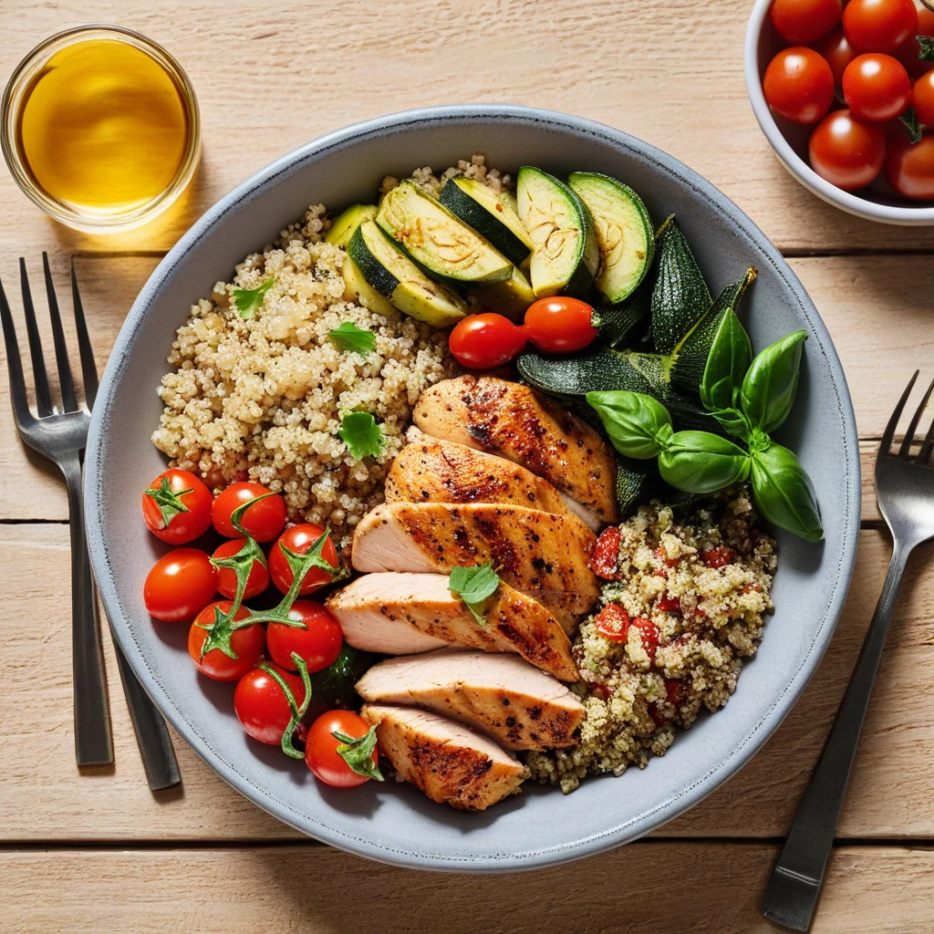 Mediterranean Chicken Quinoa Bowl
