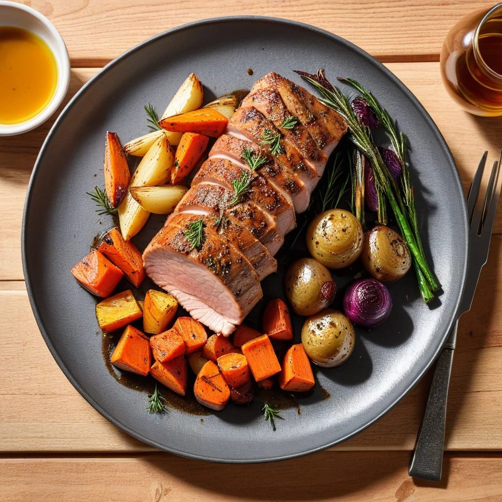 Pork Tenderloin with Roasted Root Vegetables