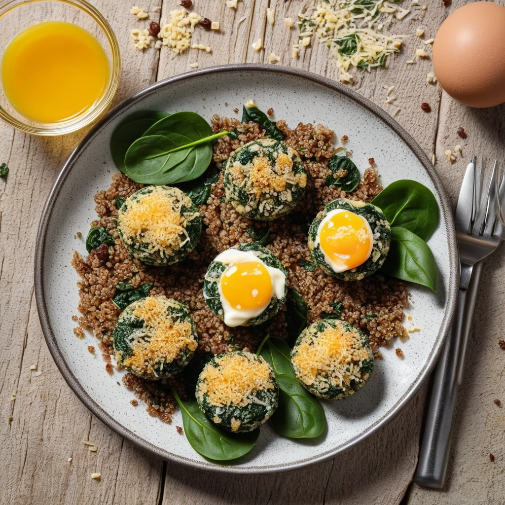 Cheesy Spinach and Quinoa Bites
