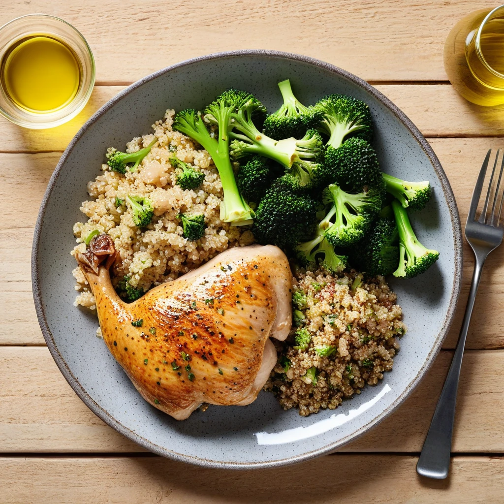Chicken and Quinoa with Broccoli
