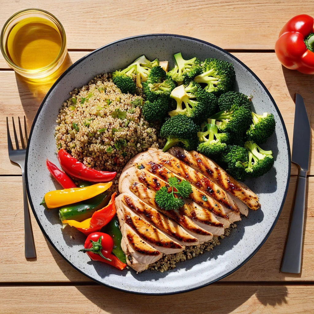 Grilled Chicken with Quinoa and Vegetables