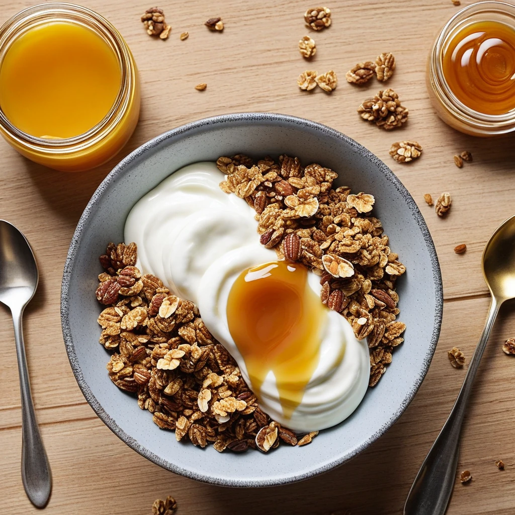 Greek Yogurt with Granola and Honey