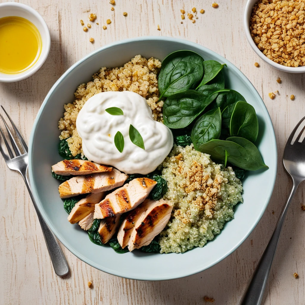 Creamy Spinach and Quinoa Bowl