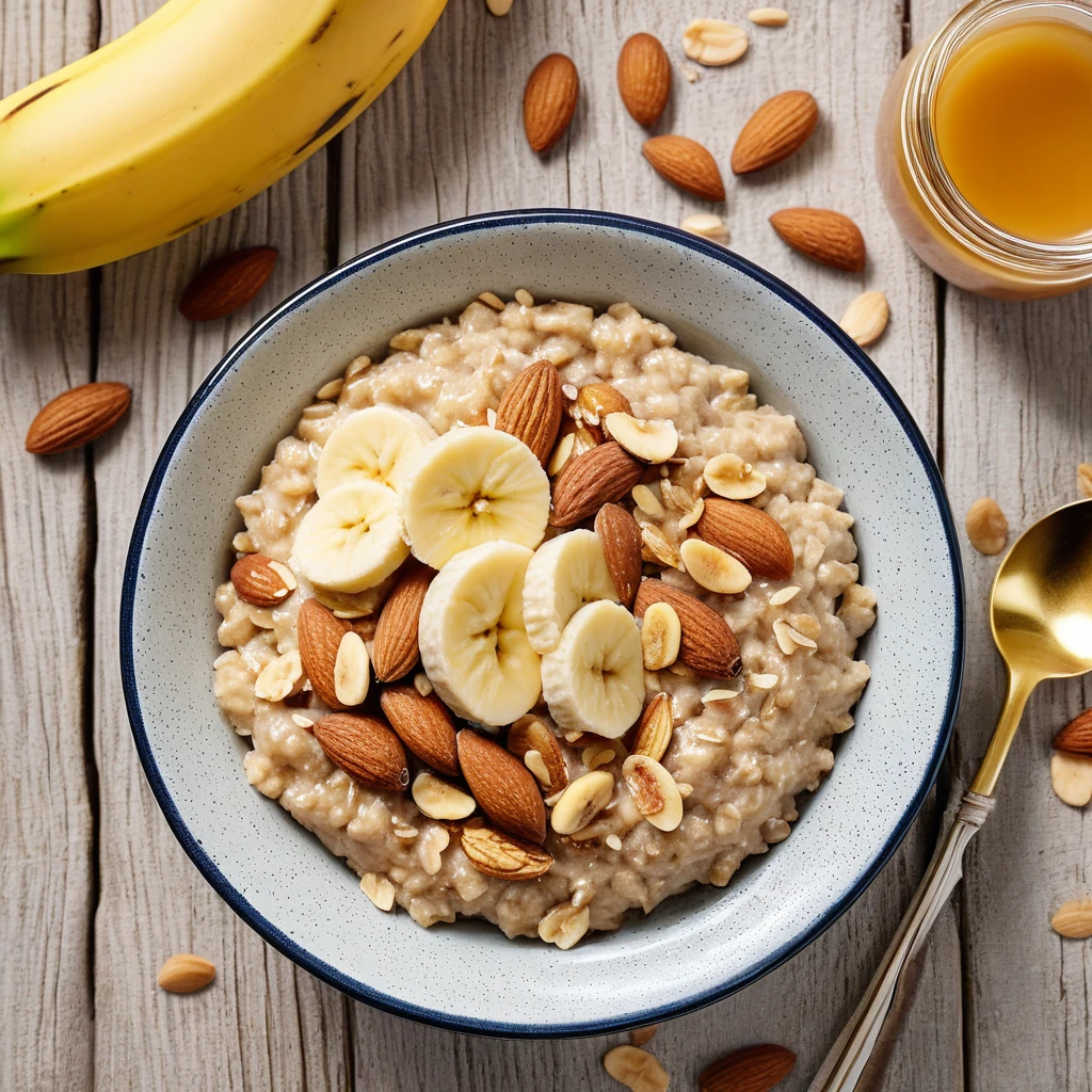 Oatmeal with Banana and Almonds