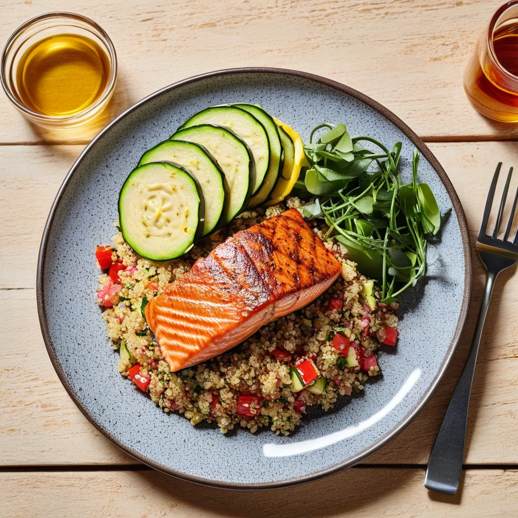 Gegrillter Lachs mit Quinoa-Salat
