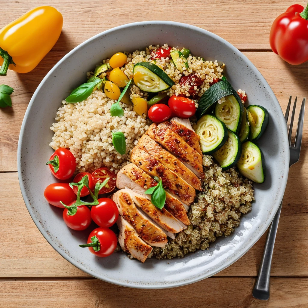 Mediterranean Quinoa Chicken Bowl