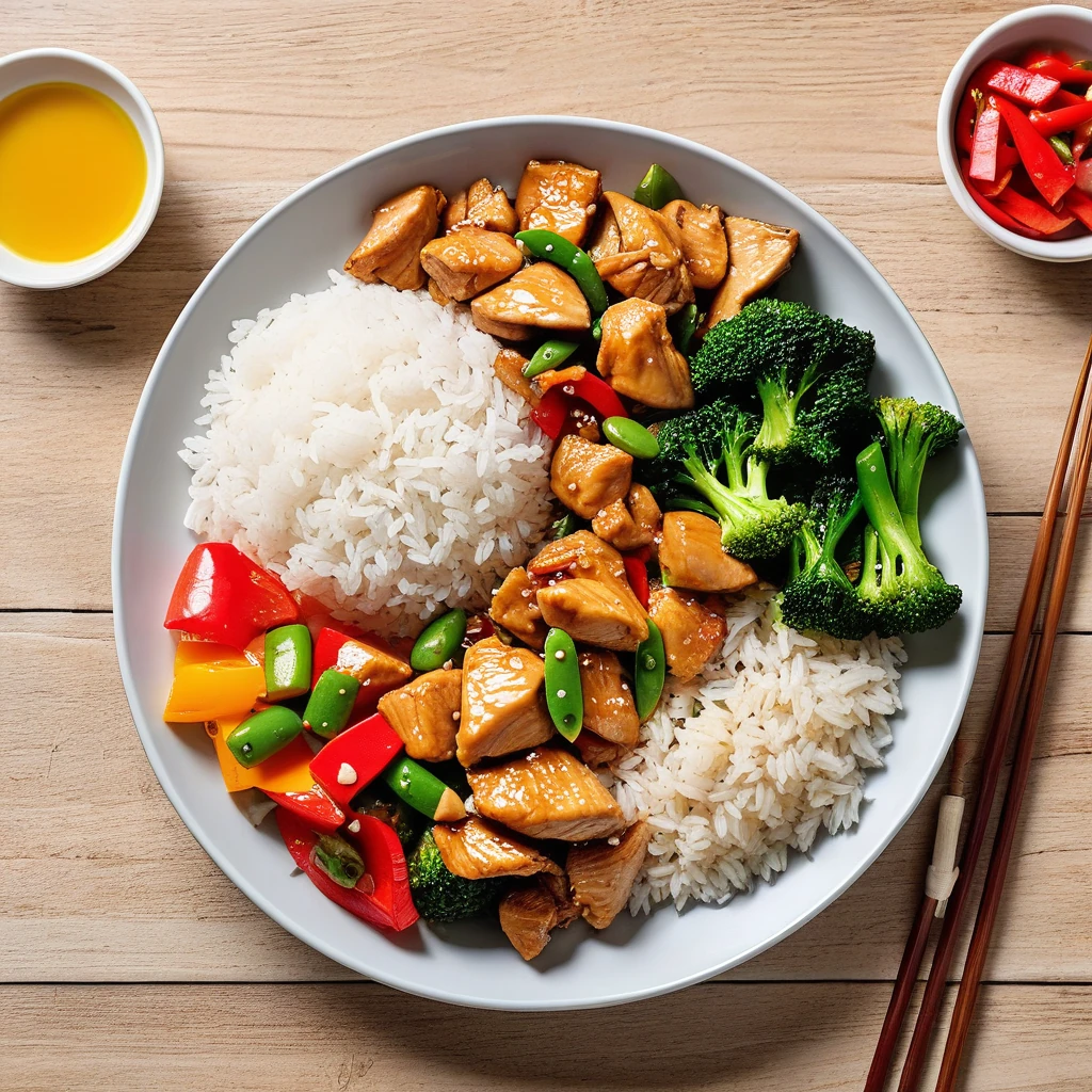 Chicken Stir-Fry with White Rice