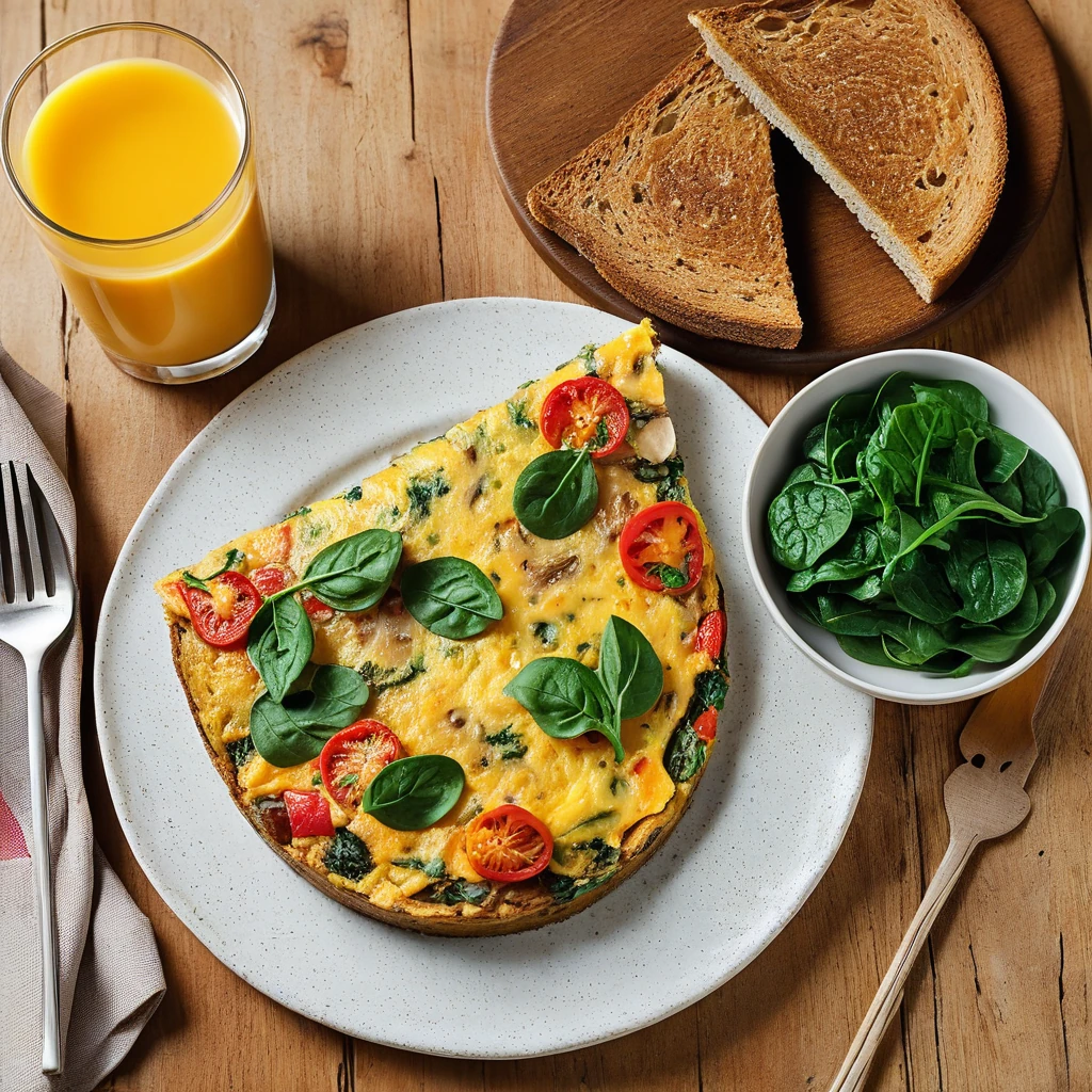 Vegetable Frittata with Whole Grain Toast