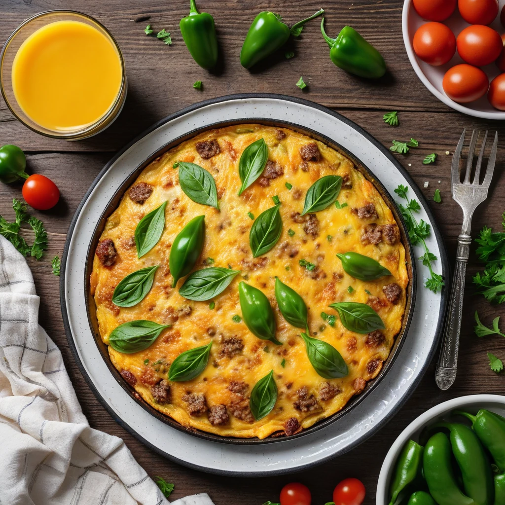 Keto Sausage and Cheese Frittata