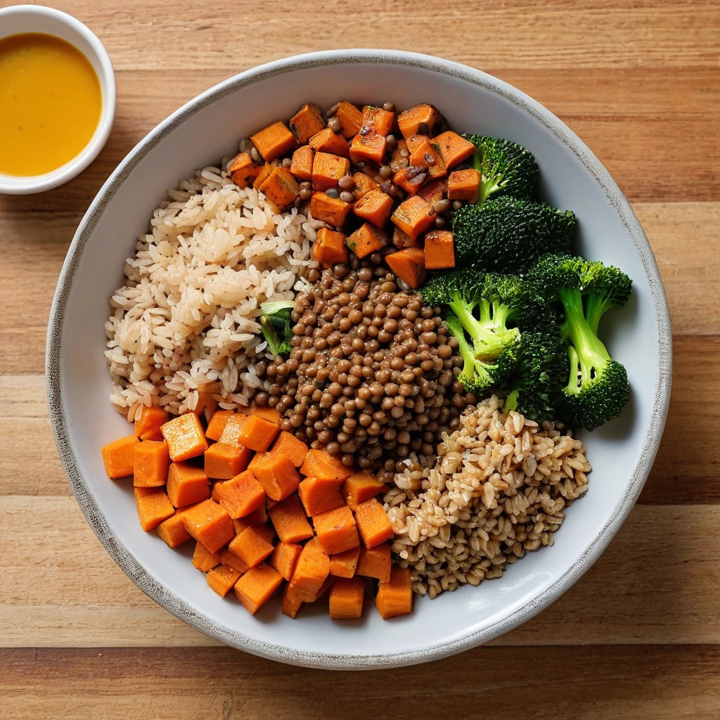 Lentil and Vegetable Buddha Bowl