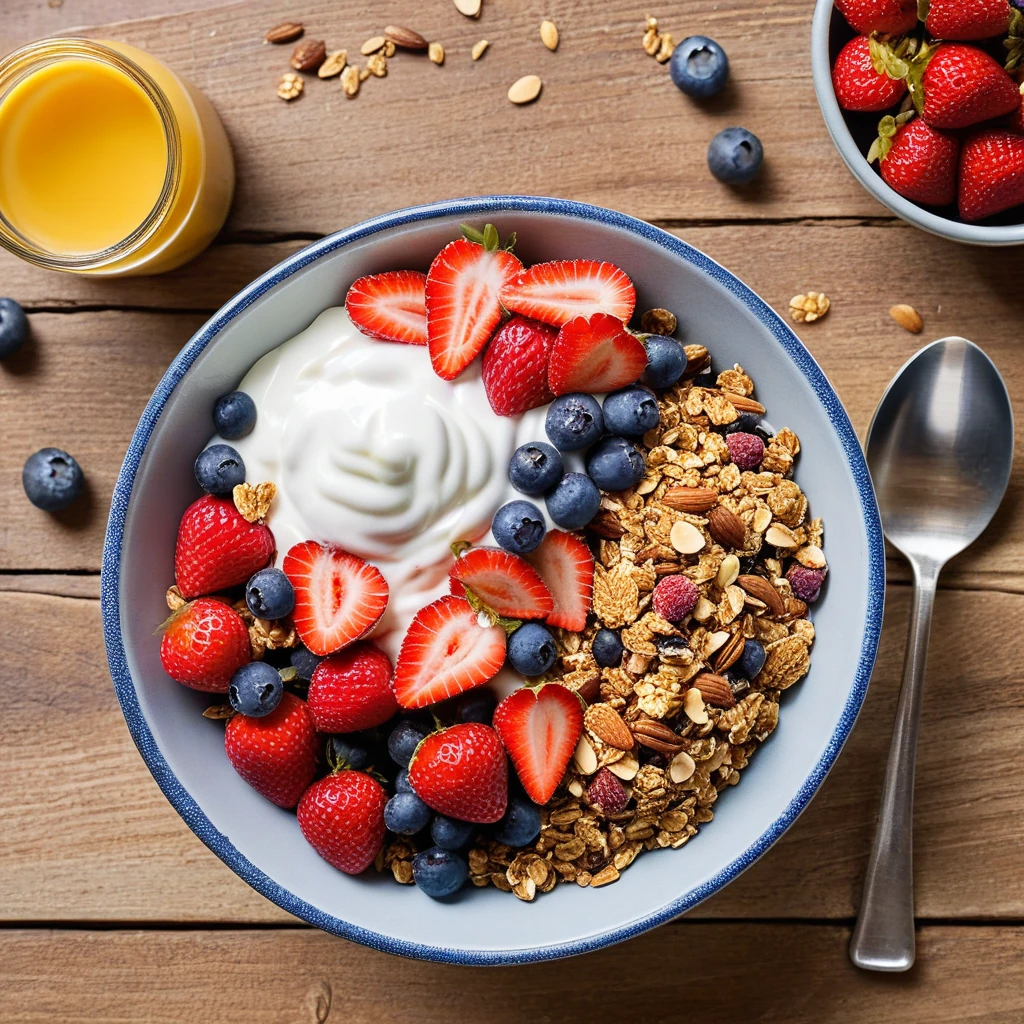 Greek Yogurt Berry Parfait with Granola