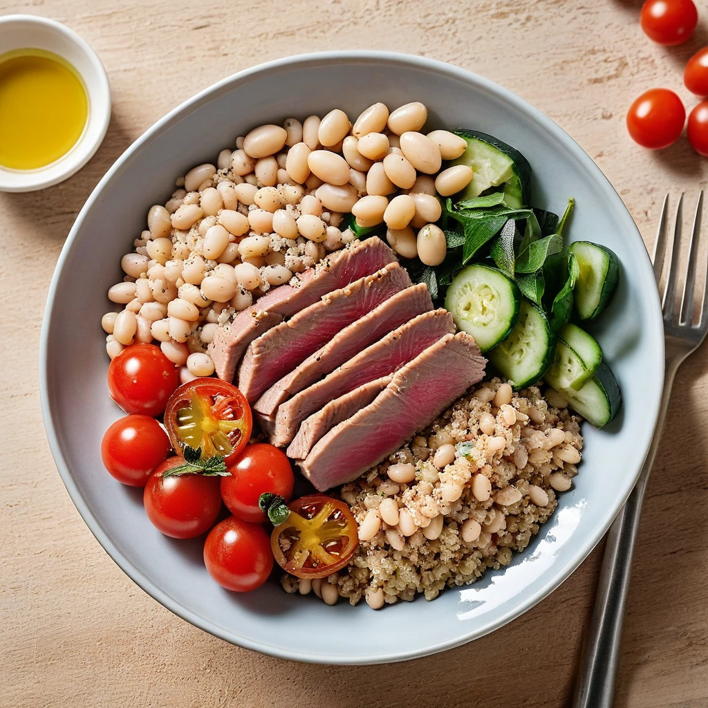 Tuna and White Bean Mediterranean Bowl
