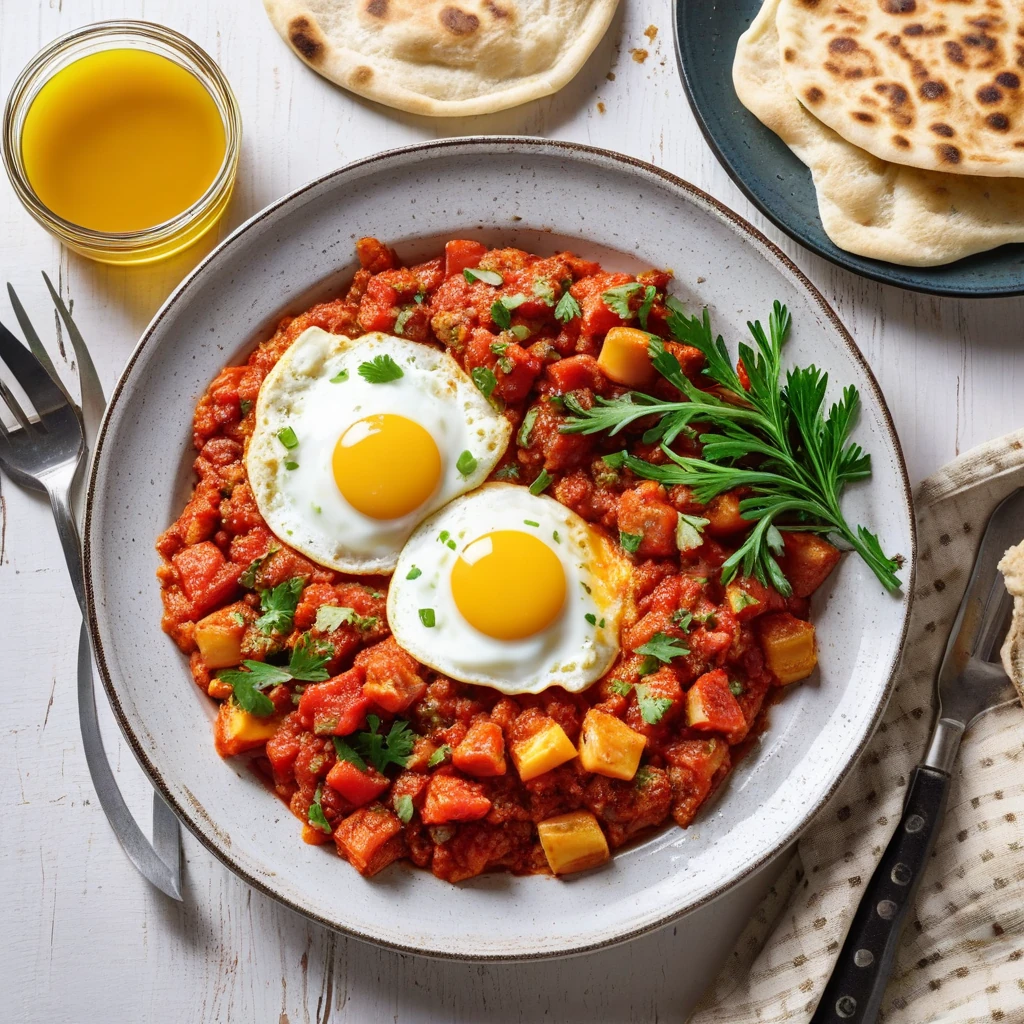 Shakshuka with Whole Wheat Pita