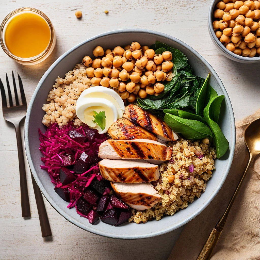 Grilled Chicken and Quinoa Buddha Bowl