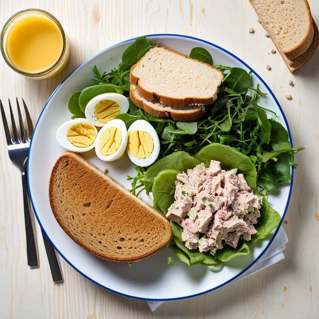 Tuna Salad Sandwich with Mixed Greens