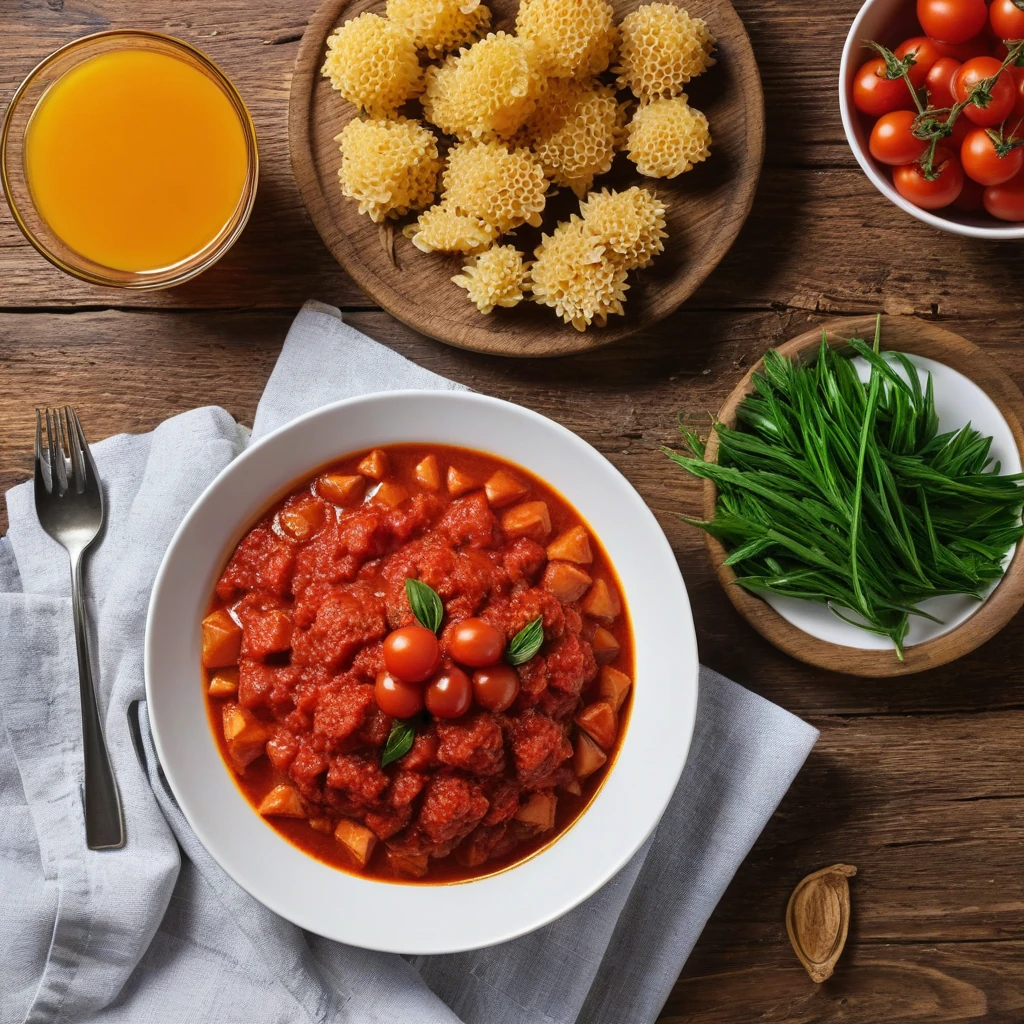 Zupa pomidorowa z makaronem i kurczakiem