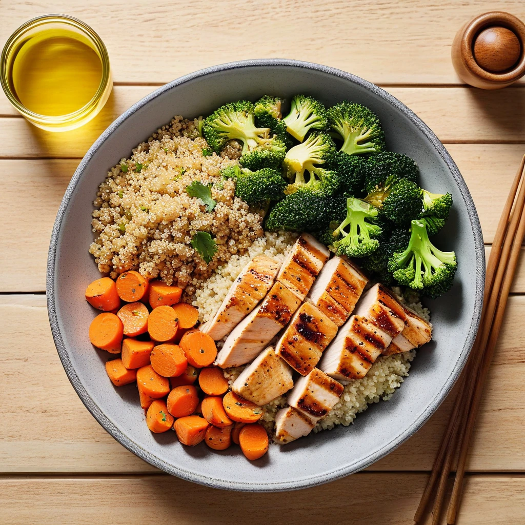 Quinoa Chicken Bowl with Seasonal Veggies