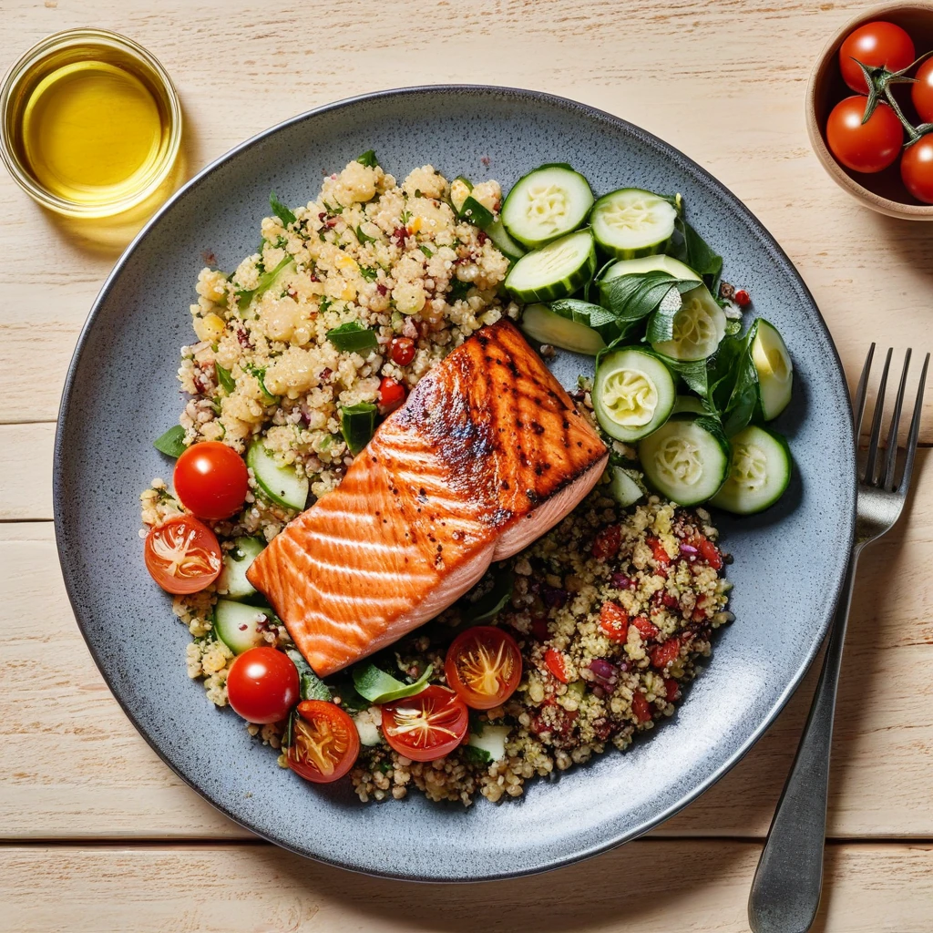 Grilled Salmon with Quinoa Salad