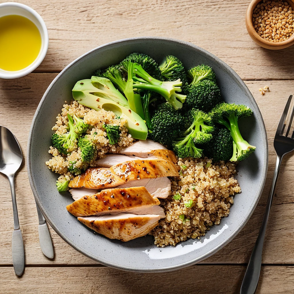 Chicken Quinoa Bowl with Broccoli