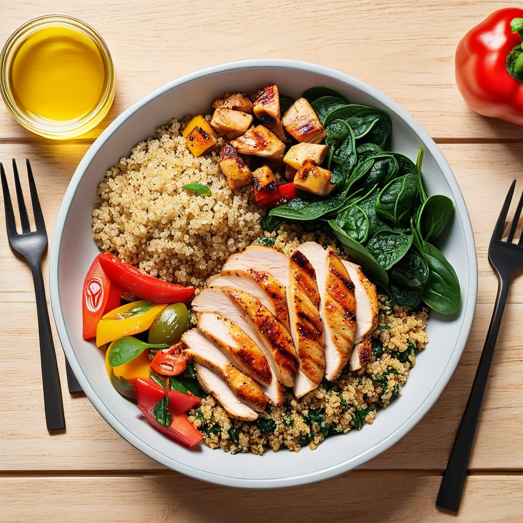 Savory Quinoa Bowl with Grilled Chicken